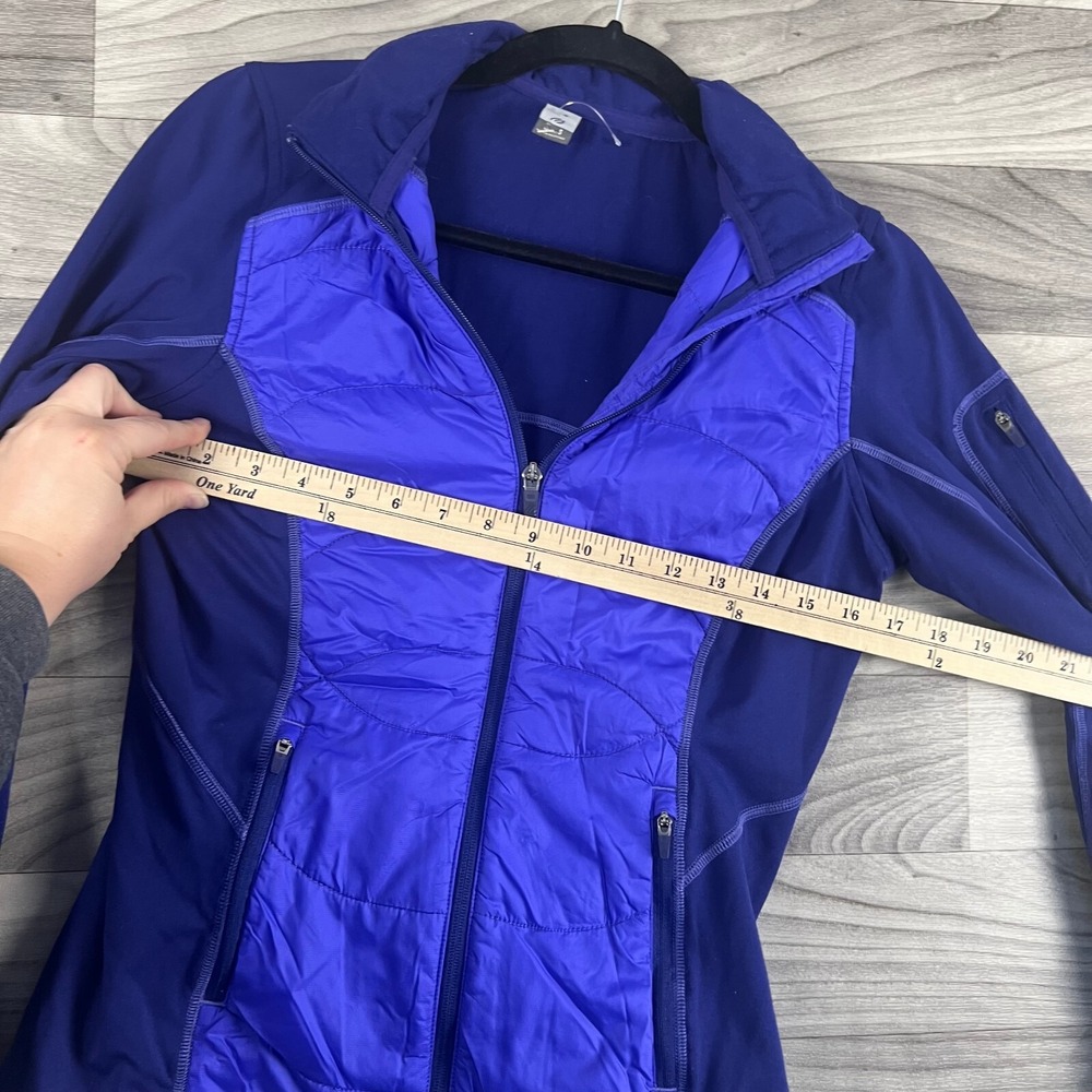 Eddie Bauer Jacket Womens S Purple Pockets Zip Outdoor Warm Fleece Puffer Cozy - Picture 9 of 12
